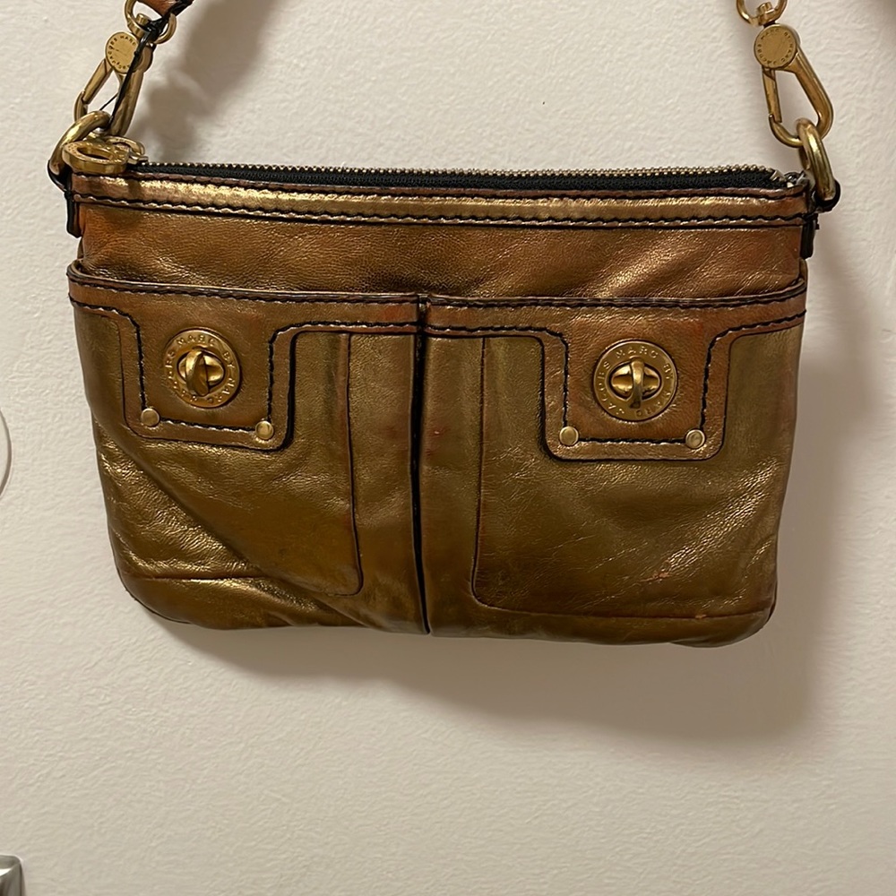 Marc by Marc Jacobs Gold Leather Crossbody Bag